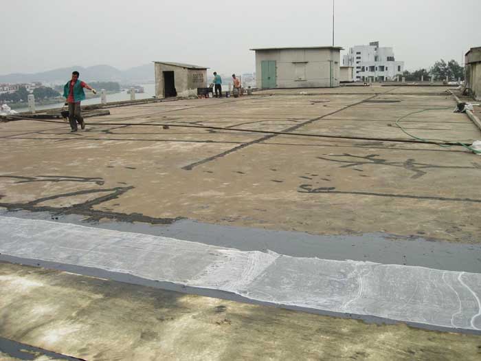 玻纤布与油膏施工屋面防水